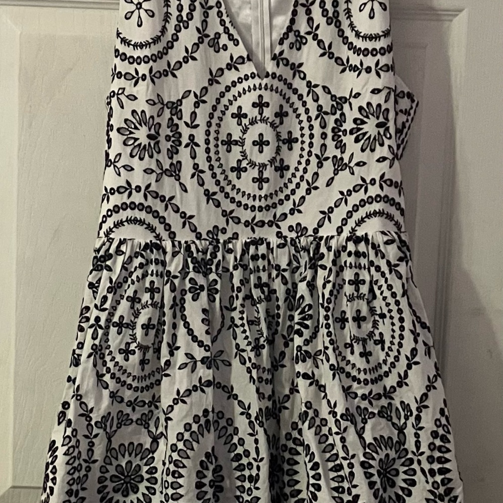 Express Black and White Patterned Mini Dress